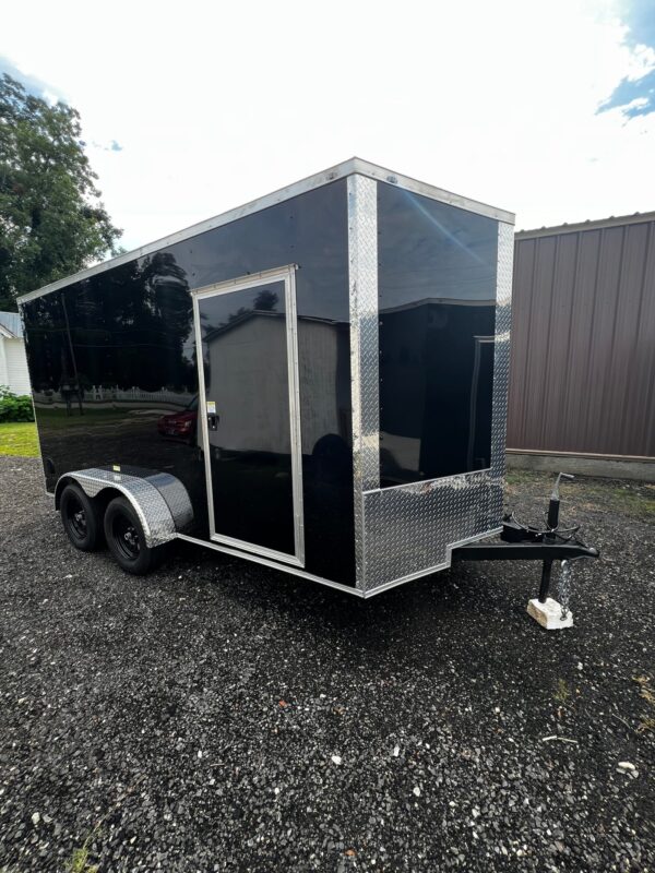 Black Fast Cargo 7x14 Enclosed Cargo Trailers for Sale