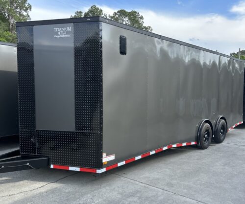 Charcoal Gray 8.5x28 Enclosed Trailers for Sale